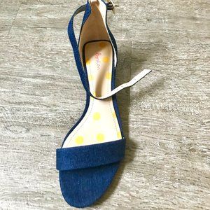Boden Denim Blue Maxine Block Heels